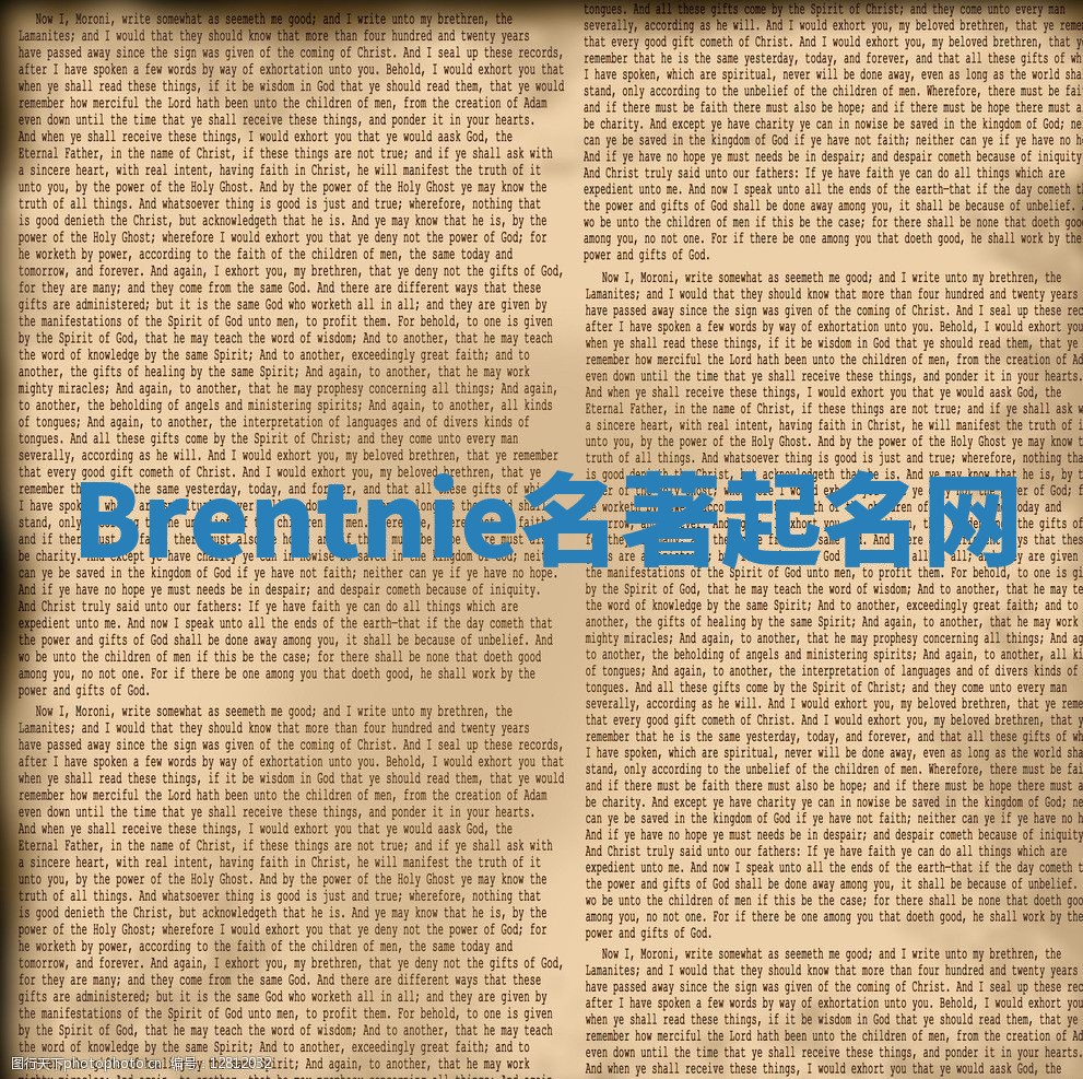 Brentnie名著起名网