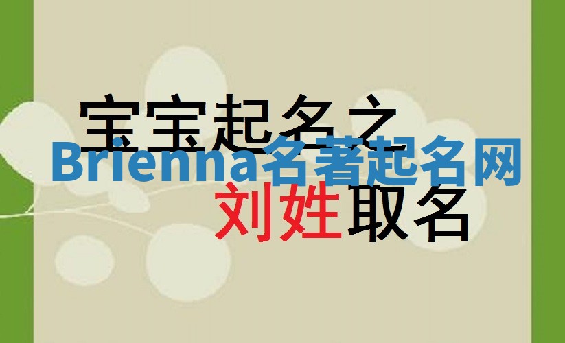 Brienna名著起名网
