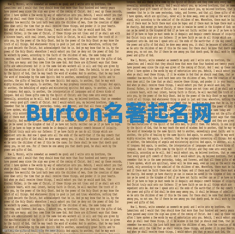Burton名著起名网
