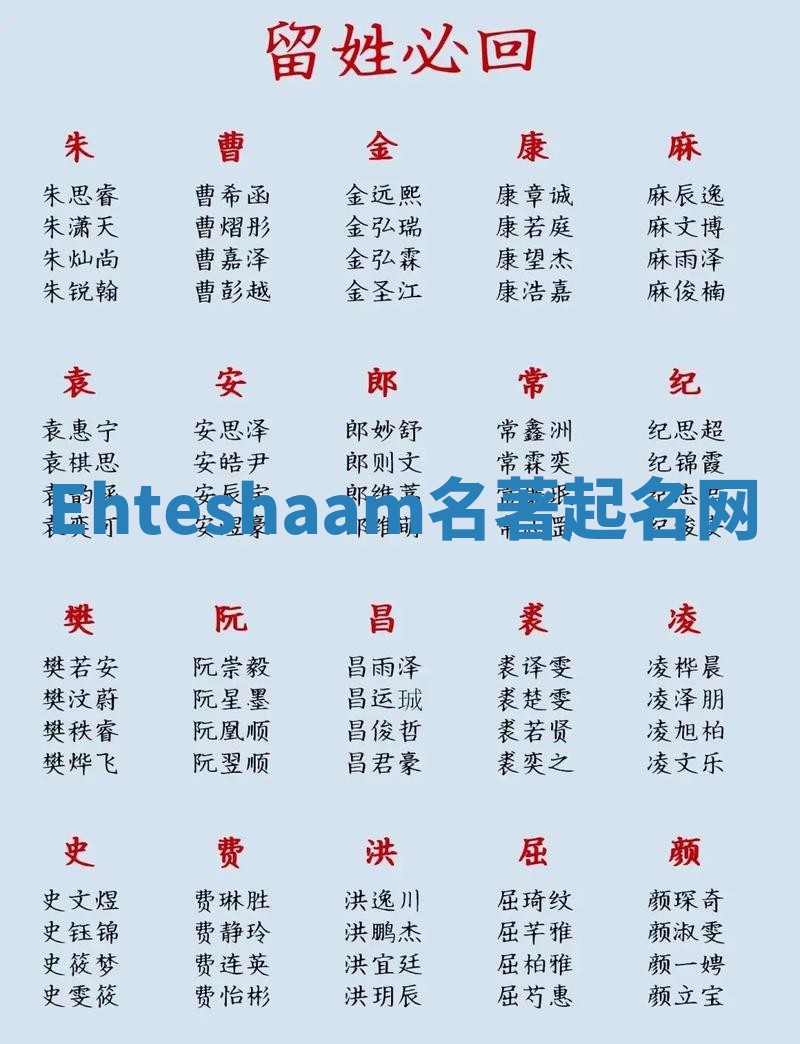 Ehteshaam名著起名网