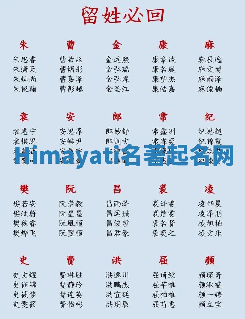 Himayati名著起名网