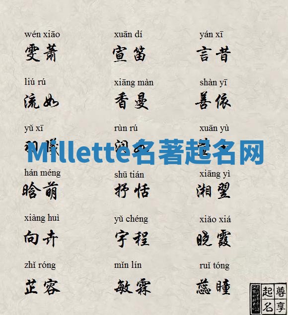 Millette名著起名网