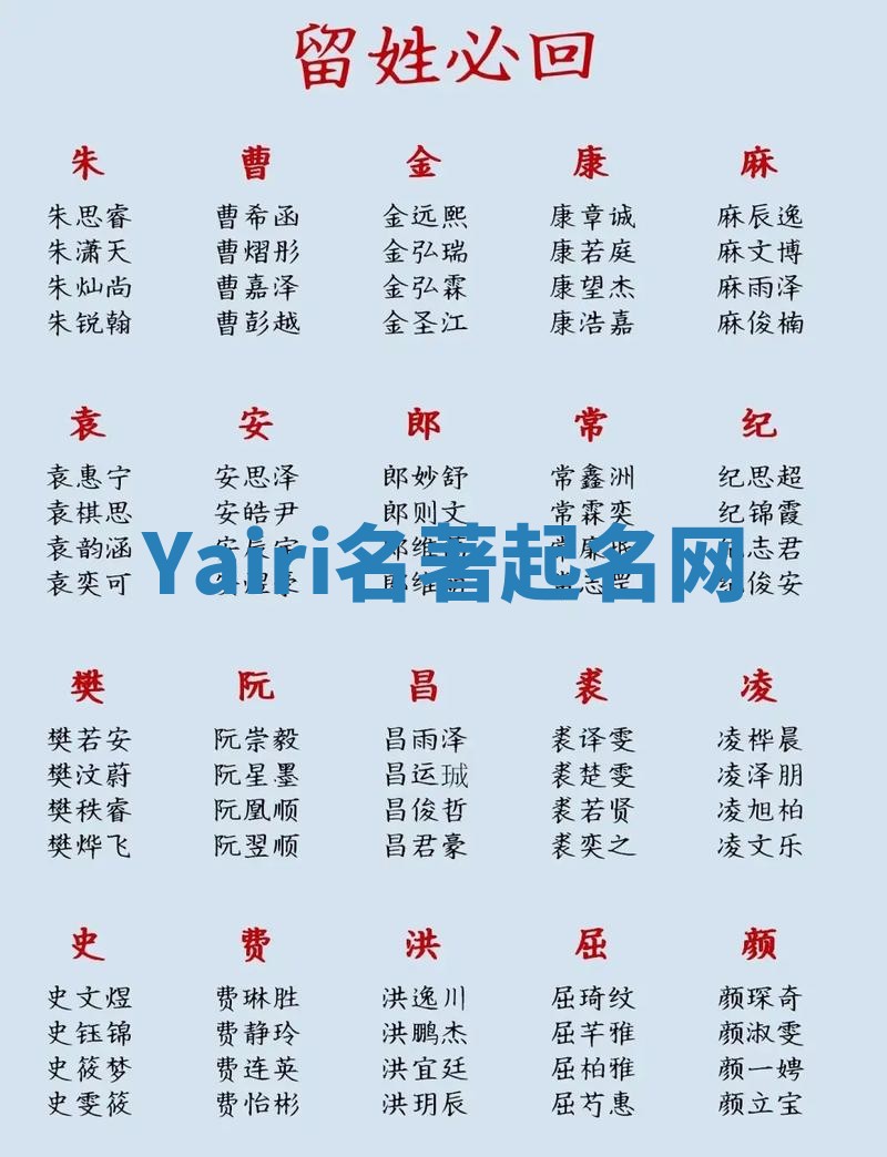 Yairi名著起名网