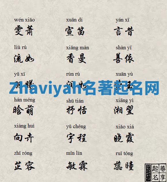 Zhaviyah名著起名网
